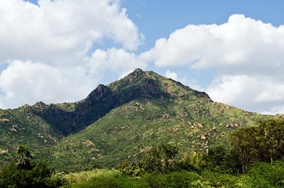 Arunachala mountain in Tiruvannamalai, India is where Ramana Maharshi lived